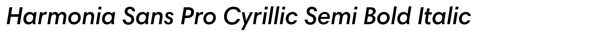 Harmonia Sans Pro Cyrillic Semi Bold Italic image